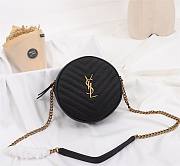 YSL Vinyle Round Black Bag-17*17*5.5 - 1