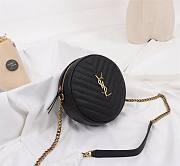 YSL Vinyle Round Black Bag-17*17*5.5 - 5