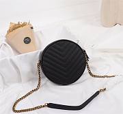 YSL Vinyle Round Black Bag-17*17*5.5 - 4