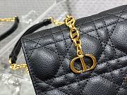 DIOR | Caro Black belt pouch with chain - S5091U - 20 x 11.5 x 3.5 cm - 2