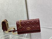 DIOR | Caro Red belt pouch with chain - S5091U - 20 x 11.5 x 3.5 cm - 4