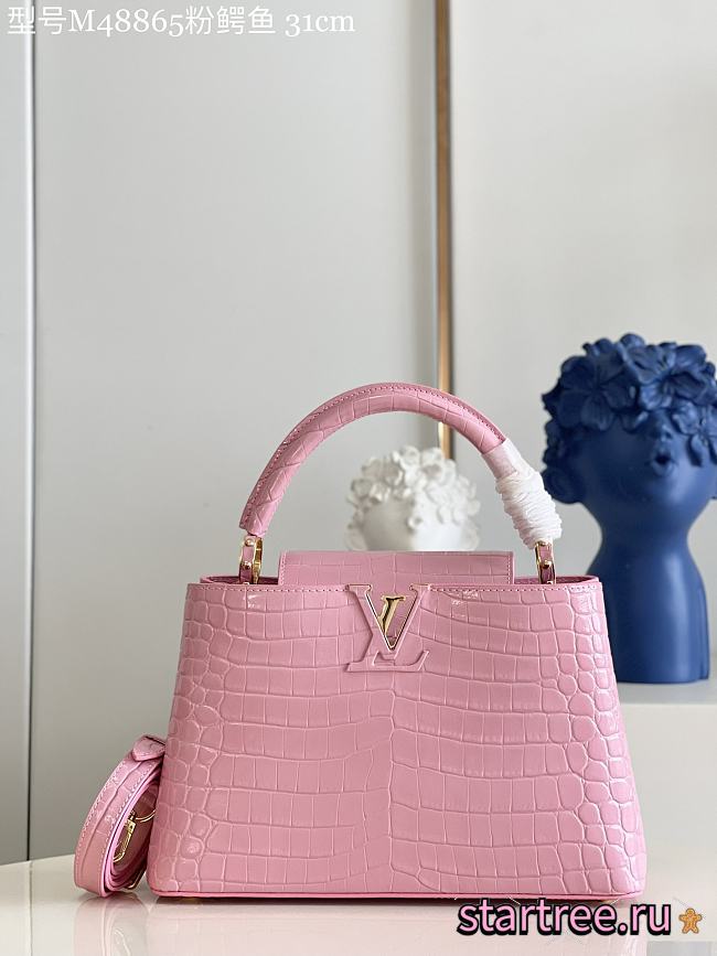 Louis Vuitton | Crocodile Handbag In Pink-31cm - 1