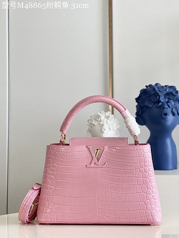 Louis Vuitton | Crocodile Handbag In Pink-31cm