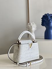 Louis Vuitton|Crocodile Handbag In White - 5