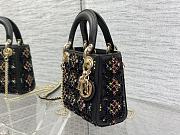DIOR | Mini Lady Bag Black With Chain-17cm - 5