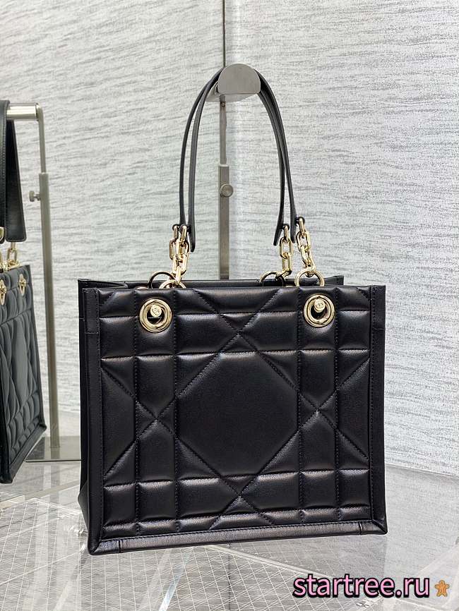 DIOR Medium Essential Tote Bag Black Archicannage Calfskin-26.5*28*17cm - 1