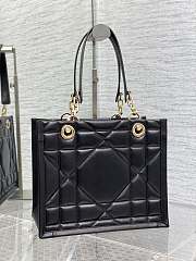 DIOR Medium Essential Tote Bag Black Archicannage Calfskin-26.5*28*17cm - 4