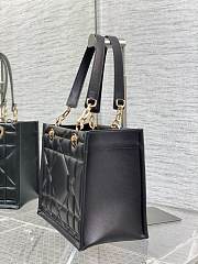 DIOR Medium Essential Tote Bag Black Archicannage Calfskin-26.5*28*17cm - 3