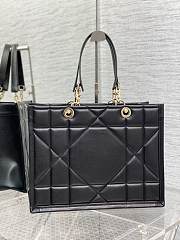 DIOR Medium Essential Tote Bag Black Archicannage Calfskin-36.5*28*17cm - 1