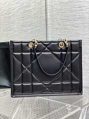 DIOR Medium Essential Tote Bag Black Archicannage Calfskin-36.5*28*17cm - 5