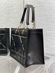 DIOR Medium Essential Tote Bag Black Archicannage Calfskin-36.5*28*17cm - 3