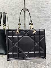 DIOR Medium Essential Tote Bag Black Archicannage Calfskin-36.5*28*17cm - 2