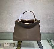 Fendi| Large Peekaboo X-Lite Brown Leather Bag-42*12*32cm - 1