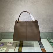 Fendi| Large Peekaboo X-Lite Brown Leather Bag-42*12*32cm - 4