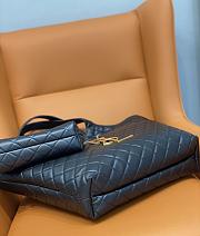 YSL Lambskin Quilted Icare Shopping Tote Black-38×43×10cm - 3