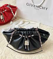 Givenchy Calfskin Kenny Shoulder Bag Black-32x22x17cm - 1