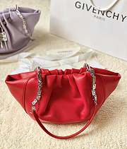 Givenchy Calfskin Kenny Shoulder Bag Red-32x22x17cm - 5