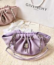 Givenchy Calfskin Kenny Shoulder Bag Purple-32x22x17cm - 1