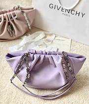 Givenchy Calfskin Kenny Shoulder Bag Purple-32x22x17cm - 5