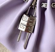 Givenchy Calfskin Kenny Shoulder Bag Purple-32x22x17cm - 2