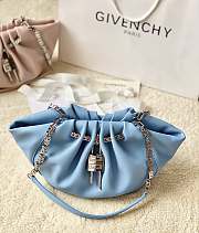 Givenchy Calfskin Kenny Shoulder Bag Blue-32x22x17cm - 1