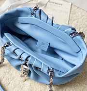 Givenchy Calfskin Kenny Shoulder Bag Blue-32x22x17cm - 4