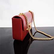 CELINE Chain Shoulder Bag Triomphe In Shiny Calfskin Red-20.5 X 10.5 X 4cm - 2