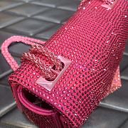 Valentino Garavani One Stud embroidered Rose Red mini bag-19cm - 2