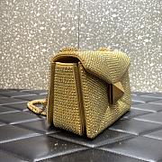 Valentino Garavani One Stud embroidered Yellow mini bag-19cm - 5