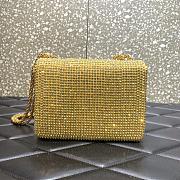 Valentino Garavani One Stud embroidered Yellow mini bag-19cm - 3