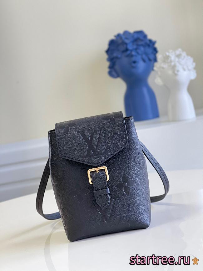 Louis Vuitton | Mini Backpack Embossed  Black-13X19X8 cm - 1