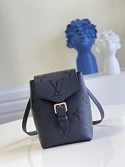 Louis Vuitton | Mini Backpack Embossed  Black-13X19X8 cm - 1