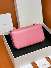 CELINE Chain Shoulder Bag Triomphe In Shiny Calfskin Pink-20.5 X 10.5 X 4cm - 3