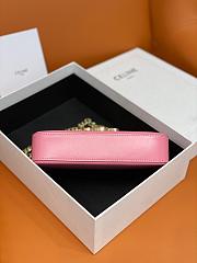 CELINE Chain Shoulder Bag Triomphe In Shiny Calfskin Pink-20.5 X 10.5 X 4cm - 2