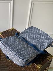 LOUIS VUITTON Monogram Mini Lin Saumur Blue-28x11x20cm - 3