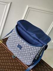 LOUIS VUITTON Monogram Mini Lin Saumur Blue-28x11x20cm - 2