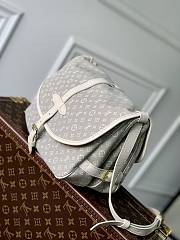 LOUIS VUITTON Monogram Mini Lin Saumur Cream-28x11x20cm - 4