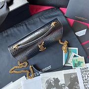 YSL Monogram Kate In Embossed Crocodile Shiny - 19cm*14*5.5 - 3