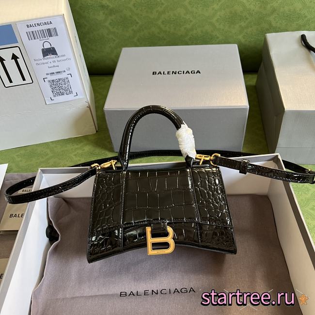 Balenciaga  Hourglass large Bag In Black - 1