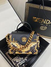 FENDI X VERSACE BAG Gold-25X15X22CM - 1