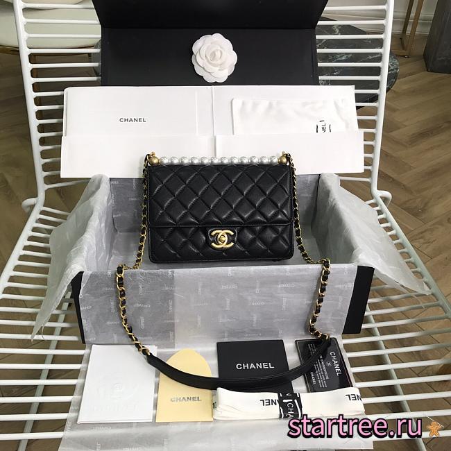 Chanel Flap Bag Material Lambskin-21x16x4cm - 1