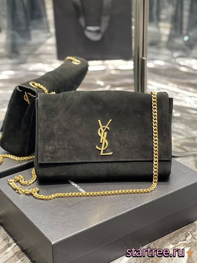 YSL Kate Small Supple Reversible Chain Bag in Suede and Leather-28.5x20x6cm - 1