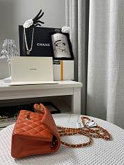 Chanel Mini Classic Flap Lambskin Orange-20cm - 2