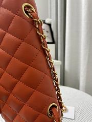 Chanel Mini Classic Flap Lambskin Orange-20cm - 5