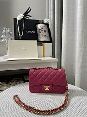 Chanel Mini Classic Flap Lambskin Rose Pink-20cm - 1