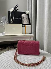 Chanel Mini Classic Flap Lambskin Rose Pink-20cm - 3