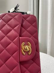 Chanel Mini Classic Flap Lambskin Rose Pink-20cm - 5