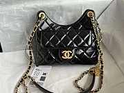 CHANEL SMALL HOBO Shiny Crumpled Calfskin & Gold-Tone Metal Bag - 1