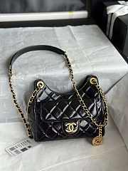 CHANEL SMALL HOBO Shiny Crumpled Calfskin & Gold-Tone Metal Bag - 2