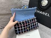 Chanel Navy Sparkle Tweed Classic Mini Rectangular Flap Bag-25cm - 5